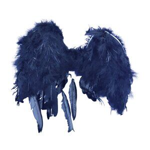 Handmade Black Feather Wings Poor Condition for Parts Halloween Costume Cosplay